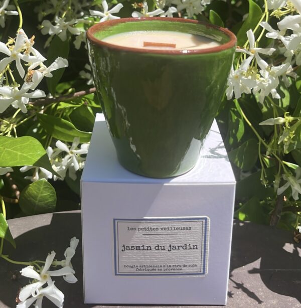 Bougie en faïence Jasmin du jardin – Image 3