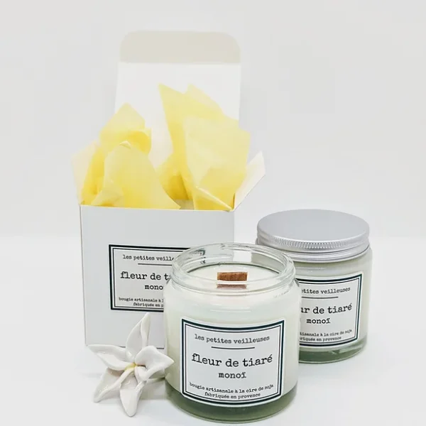 Bougie Fleur de tiaré-Monoï 120ml – Image 2