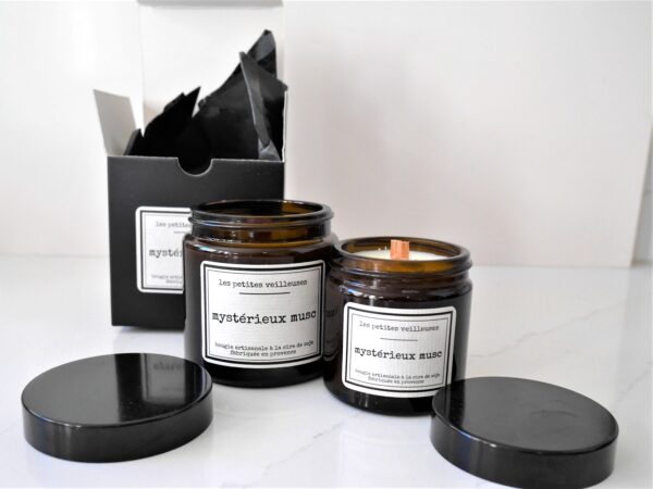 Bougie Mystérieux Musc 120ml – Image 4