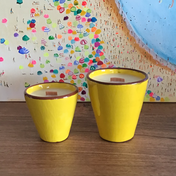 Bougie en faïence Fleur de Tiaré - Monoï – Image 2
