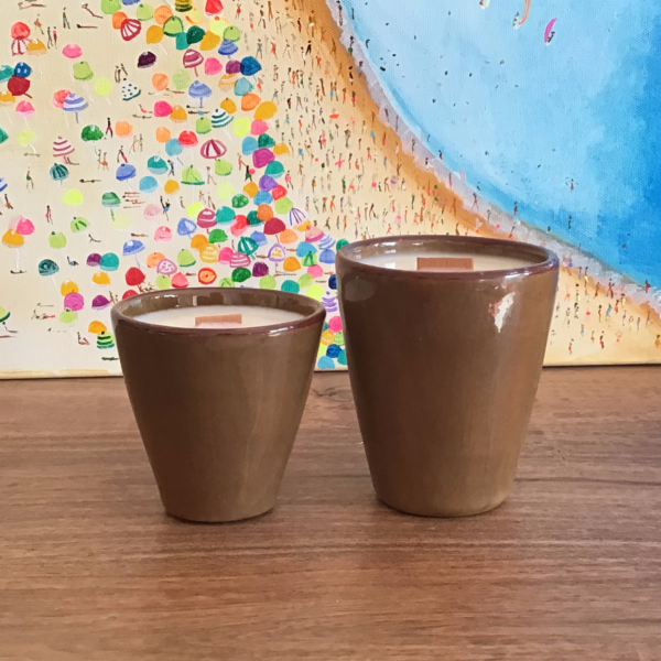 Bougie en faïence Noix de Coco – Image 2